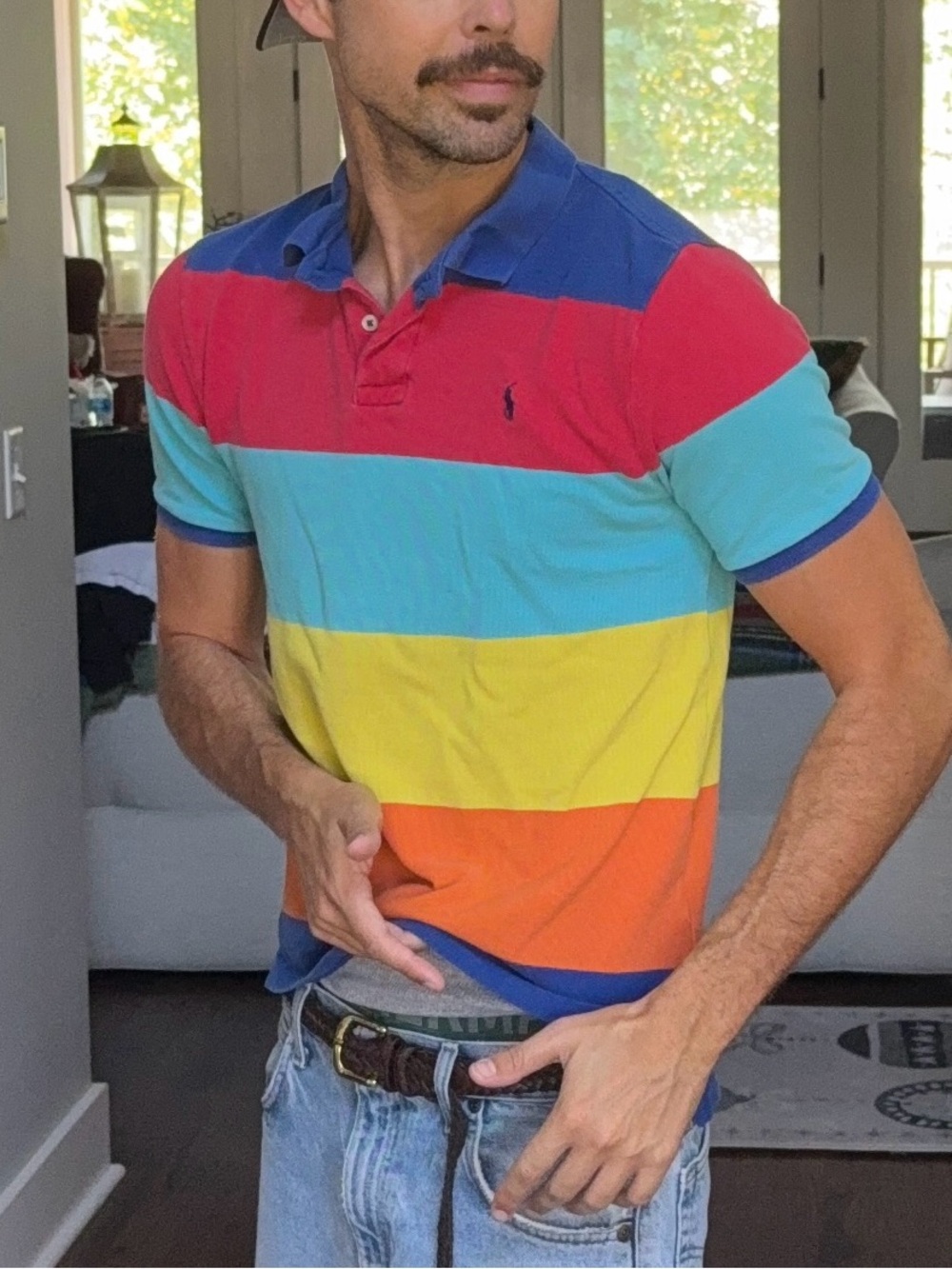 Polo Ralph Lauren Rainbow Colorblock Polo 🌈
